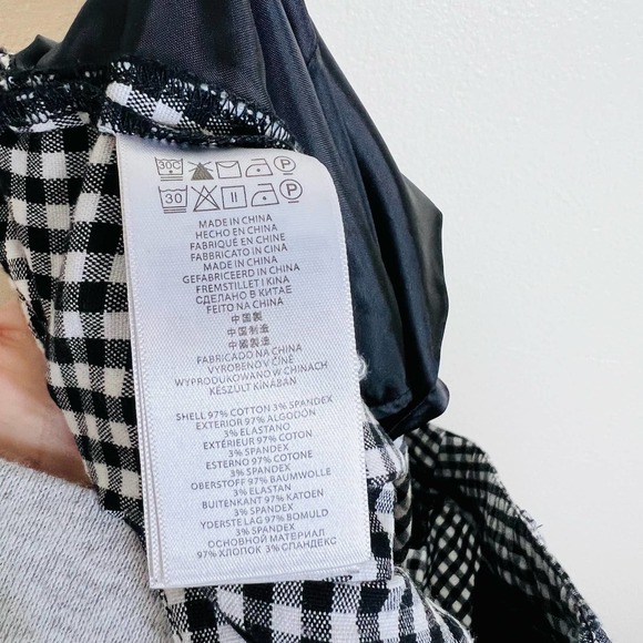 Michael Michael Kors Gingham Pants 8 Mid Rise Straight Leg Plaid Cropped Trouser - Picture 6 of 9